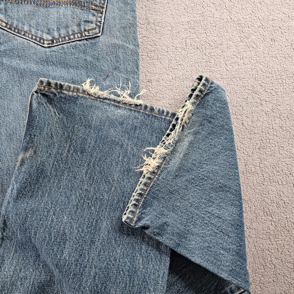 Arizona Jean Co Men's Jeans Pent Size 36x34 Blue Denim Distressed Bootcut - Picture 15 of 16